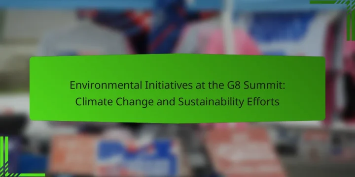 Environmental Initiatives at the G8 Summit: Climate Change and Sustainability Efforts