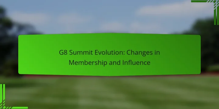 G8 Summit Evolution: Changes in Membership and Influence